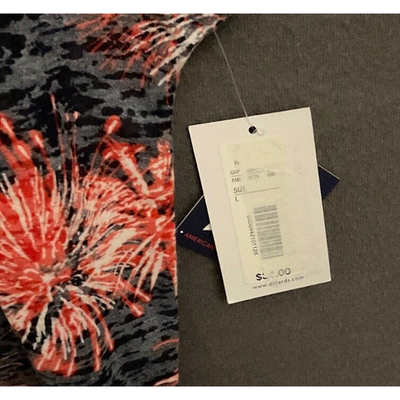 Westbound Americana Fireworks Print Top XL Polyester Rayon Casual Tee