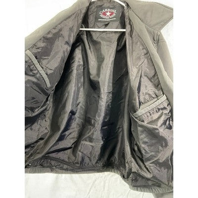 Carroll Original Wear Jacket Mens Small Grey SCHSRA Rodeo Embroidered Zip Up