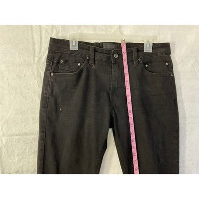 Steve's Jeans Slim Straight Men 33x32 Black Denim SU9AABALEF Stretch Pants