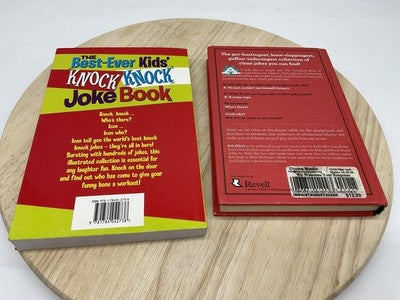 Rob Elliott Kids Joke Books 2pc Set Paperback Hardcover Red Multicolor