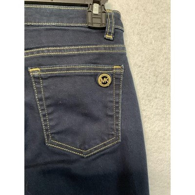 Michael Kors Jeans Womens 4 Dark Wash Skinny Stretch Denim Five Pocket MK Logo