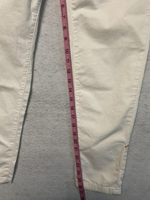 Zara Pants Mens 29 White Carrot Cropped Relaxed Fit Tapered Chino Casual