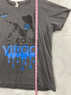Virgo Shirt Mens Large Gray A-badass Virgo Nation Shana Graphic Tee Zodiac