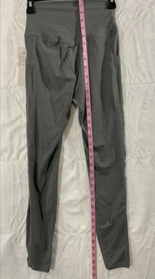 Sunzel Leggings Womens S Gray High Rise Ankle Pockets Yoga Activewear Lycra