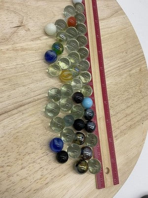 Glass Marbles Lot Mixed Size Clear Green Multicolor Game Pieces Marble Set Toy