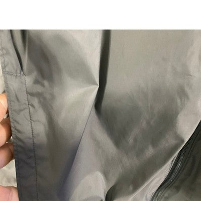 Columbia Windbreaker Jacket Mens Small Gray Full Zip Mesh Lined Hiking Coat