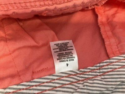 Aéropostale Shorts Womens 4 Pink Chino Short Cuffed Twill Casual Pockets