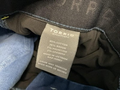Torrid Jeans Womens 26R Blue Medium Wash Bombshell Straight Stretch Denim 2021