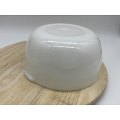 Glasbake 38CG White Milk Glass 4-Quart Mixing Bowl for Sunbeam Mixers VTG USA