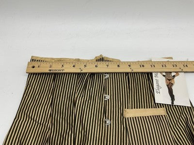 Elegant Moments Corset Womens 38 Gold Black Striped Steampunk Garter Belt 4650
