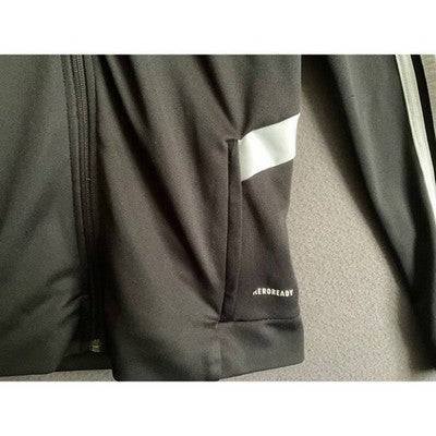 Adidas Women's Black XS Full Zip Track Jacket 3 Stripes Logo Lightweight Sporty