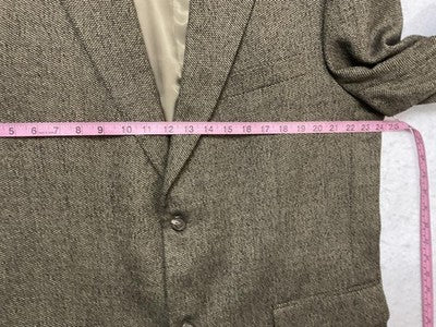 CHAPS Ralph Lauren Sport Coat Men 44L Brown Wool Alpaca Tweed Blazer Two Button