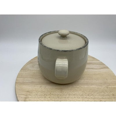 Home & Garden Party Stoneware Soup Tureen 8" Handles Lid Serving Bowl Crock Pot