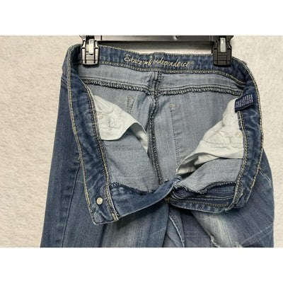 STS Blue Jeans Womens 9/29 Blue Distressed Skinny Raw Hem Stretch Streetwear