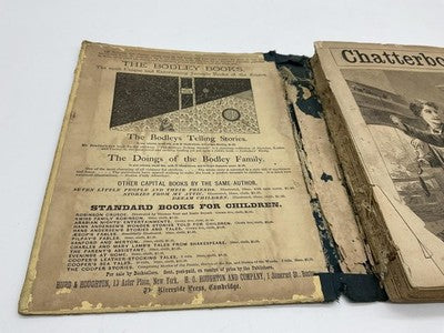 Chatterbox 1877 Children's Book Illustrated Hardcover E. Worthington Vintage