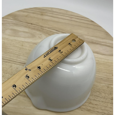 Vintage Milk Glass Mixing Bowl Aprox 6" Spouted 4.5" Tall Kitchenware Baking USA