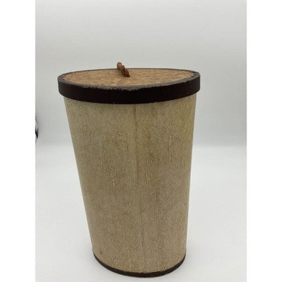 VTG Oval Cardboard Gift Box 13" x 7" x 4.5" Wide w/ Lid & Rope Country Core
