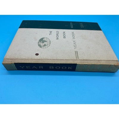 1964 The World Book Events of 1963 Year Book Annual Green White W Gold Embossing
