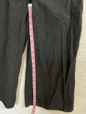 Sienna Sky Jumpsuit Womens Small Black Sleeveless V Neck Button Front Wide Leg