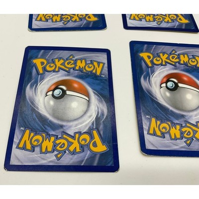 Pokemon Trading Cards Lot Vintage Blue Pokeball Back Standard Size Good