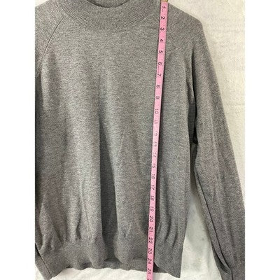 Primark Cares Sweater Women XL Grey Mock Neck Raglan Knit Pullover Basic
