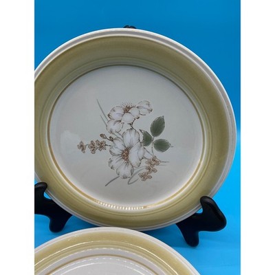 Vtg Impresions By Danielle Riverside Dinner Plates Set Of 4 Genuine Stoneware