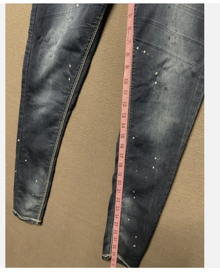 Revolution & Revolt Jeans Womens 3/4 Skinny Distressed Paint Splatter Juniors