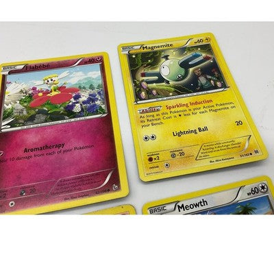 Pokemon TCG Card Lot 6pc Sneasel Chimchar Meowth Flabebe Magnemite Water Energy