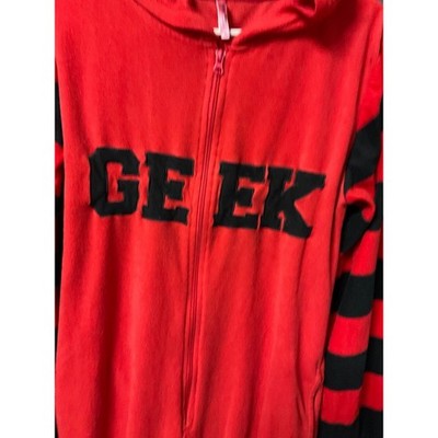 Tarae by Rue 21 Geek Hooded Fleece One piece Medium Lounge Pajamas Unisex