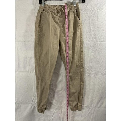 Perry Ellis Pants Unisex Kids 10-12 Beige School Uniform Jogger Twill Stretch