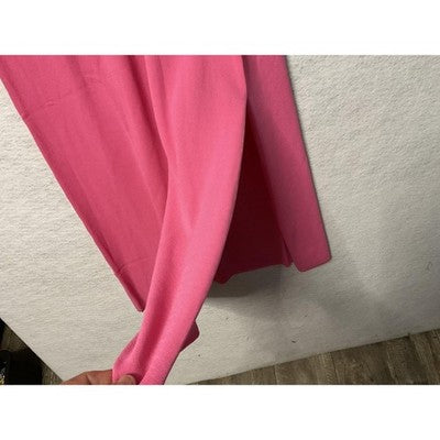 The Drop Dress Ribbed Pink Women's Large Sleeveless Knit Tank Midi Shift
