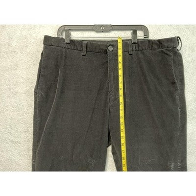 Haggar Pants Mens 42x30 Black Stretch Corduroy Classic Fit Casual Comfort