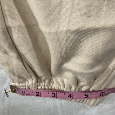 PINSPARK Pants Womens L Beige Fleece Lined Sweatpants Jogger Drawstring Pockets