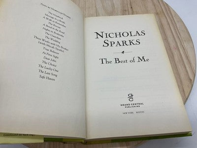Nicholas Sparks Hardcover The Best of Me 1st Edition 2011 Dust Jacket Romance