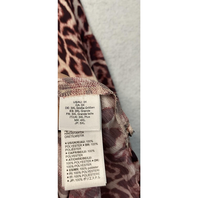 The Drop Blouse Womens 3X Leopard Animal Print Sheer Long Sleeve Button Shirt