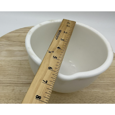 Vintage Milk Glass Mixing Bowl Aprox 6" Spouted 4.5" Tall Kitchenware Baking USA