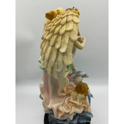 Goldenvale Collections Angel Figurine Large Pink Blue Violin Dolphin Cherub 16"