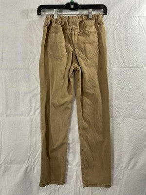 U.S. Polo Assn Pants Boys 14 Beige Khaki Twill Adjustable Waist Casual Pockets
