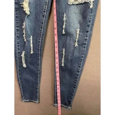 Distressed Skinny Jeans Size 3 Ripped Distressed Stretch Denim Retro
