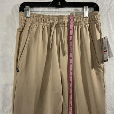 Gaiam Zen Flex Jogger Pants Womens Small Beige Elastic Waist Soft Yoga Pockets