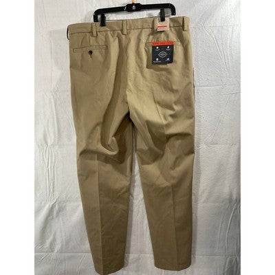 St. John's Bay Chino Pants Mens 40x32 Khaki New Pleated Worry Free Chino
