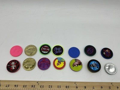 Vintage 90s Pog Slammer Lot 14 Mixed Official Jammers Game Pieces Toys