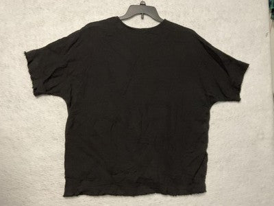 DOKOTOO Shirt Womens Medium Black V Neck Short Sleeve Dolman Relaxed Casual Top