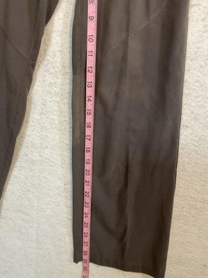 New Balance Track Pant Men XS Brown Elastic Waist Zip Pocket Hiking Straight Leg