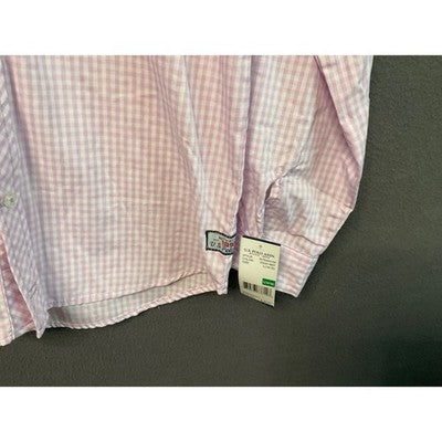 U.S. Polo Assn. Gingham Shirt L/14-16 Violet Mist New with Tags