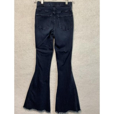 Flying Monkey Jeans Womens 24 Blue Flare Bell Bottom Distressed Raw Hem Vintage