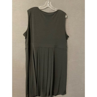 Madison Black Ruffle Detail Dress 3X Plus Women’s Sleeveless Elegant Style