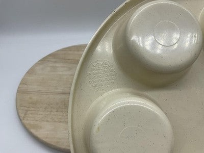 Microware Bundt Ring Cake Mold Pan 10 In Beige 2 Piece USA Microwave Bakeware