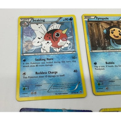 Pokemon Water Card Lot 6pc Blue Octillery Seaking Vanillite Carvanha TCG Bundle