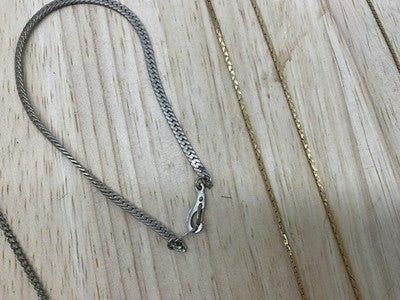 Necklace Lot Chain Gold Tone Silver Tone Crystal Bar Mixed Length Womens Set
